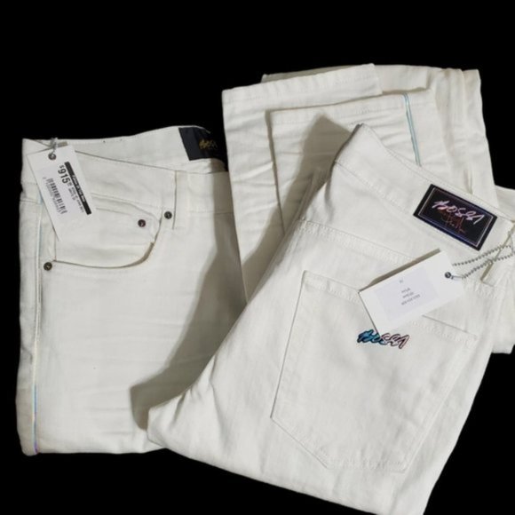 NWT BOSSI SPORTSWEAR White 3D Jeans Patron Of The New Edition HTF - Picture 12 of 13